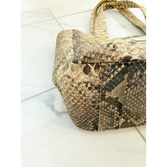 Fiona byrne x Paige Gamble Python handbag in neutral - Picture 5 of 11